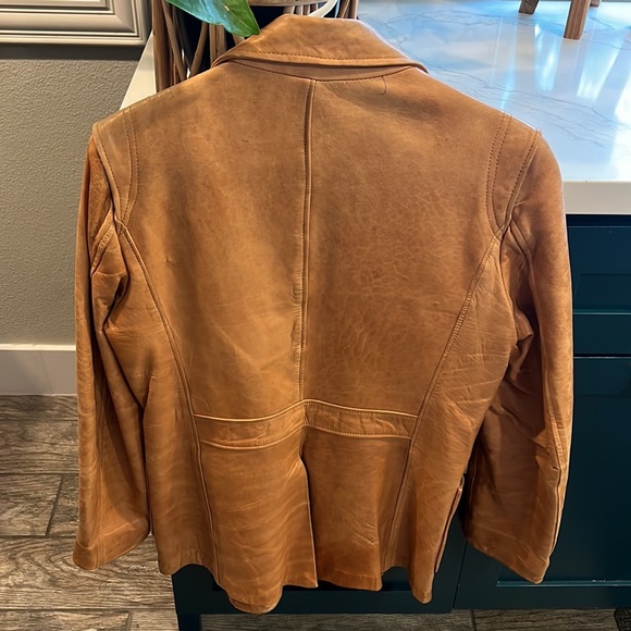 Vintage Western Wear 💫 Triumvirate camel 🐪 leather jacket - Picture 8 of 9